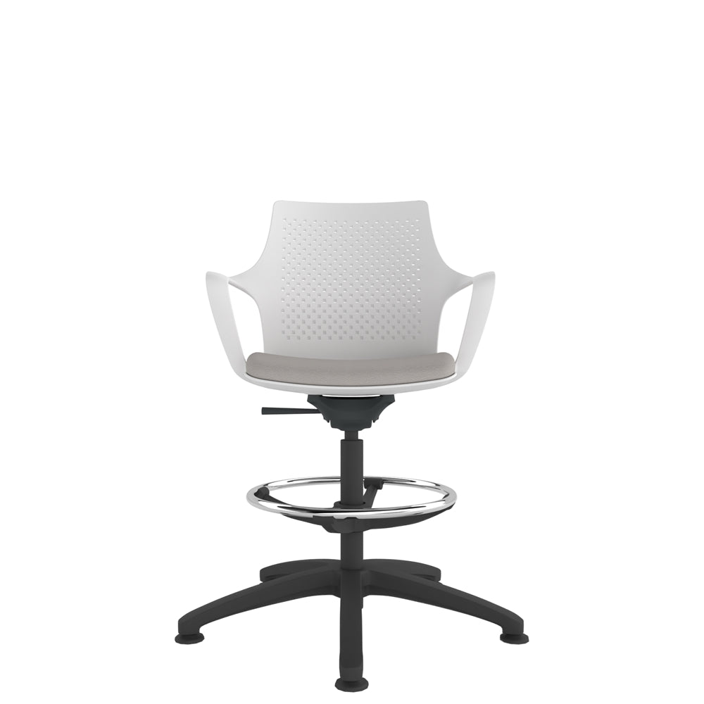 Fuze Perforated Shell Swivel base Draughtsman Chair