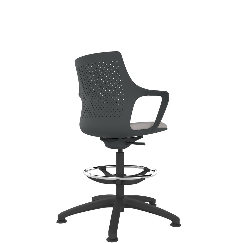 Fuze Perforated Shell Swivel base Draughtsman Chair