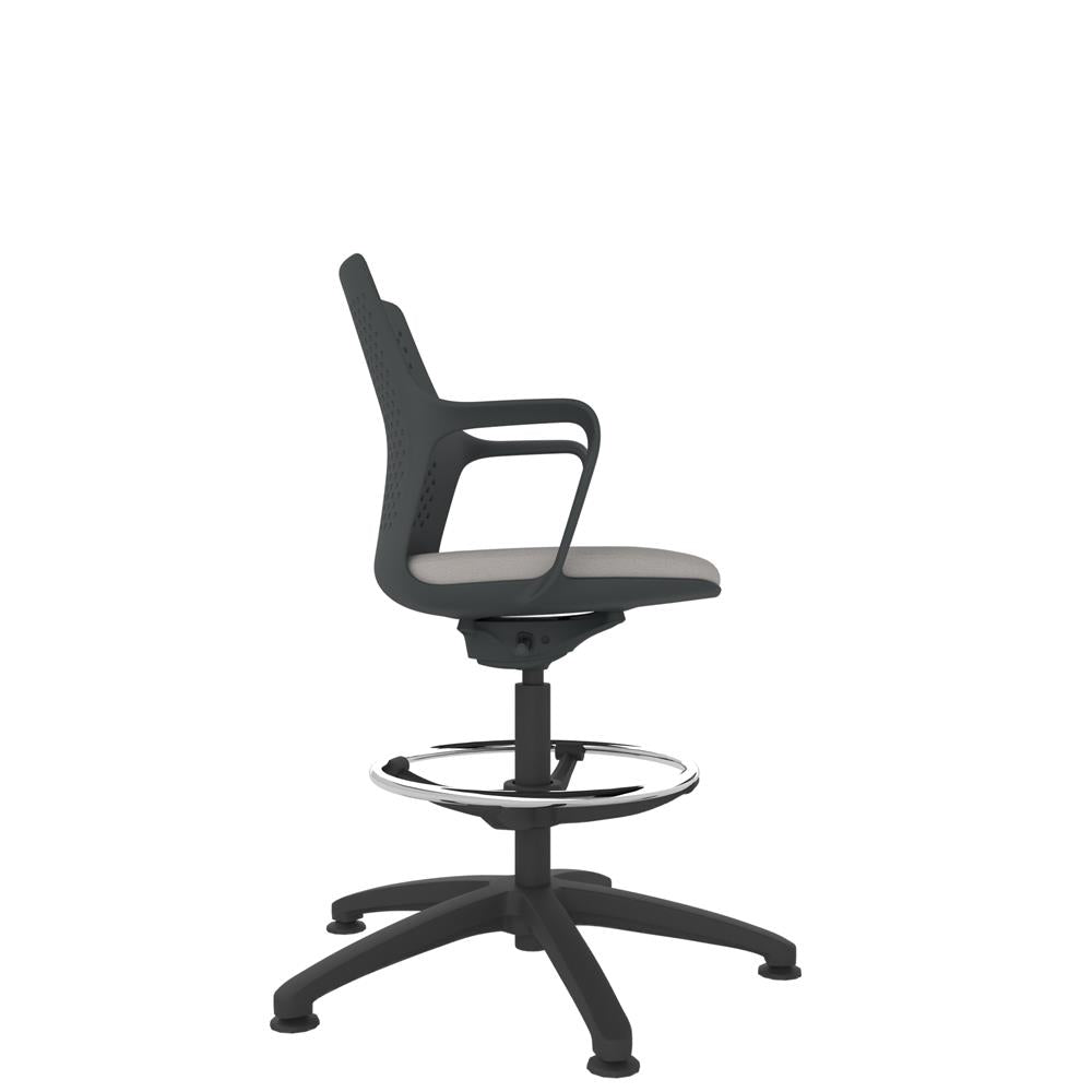 Fuze Perforated Shell Swivel base Draughtsman Chair
