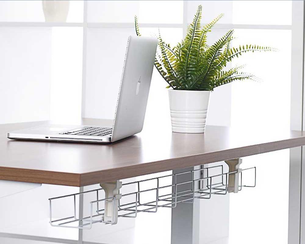 Under Desk Computer Baskets Under Desk Cable Basket – Insight Ergonomics