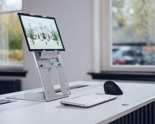 Ergonomic tablet and laptop stand